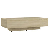 Coffee Table Sonoma Oak 100x49.5x31 cm Engineered Wood - Front View
