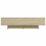 Coffee Table White and Sonoma Oak 100x49.5x31 cm Engineered Wood