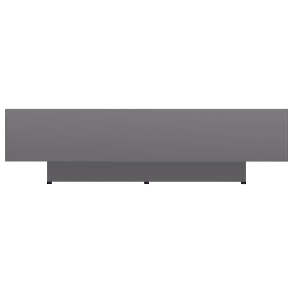 Coffee Table High Gloss Grey 115x60x31 cm Engineered Wood