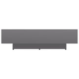 Coffee Table High Gloss Grey 115x60x31 cm Engineered Wood - Side View