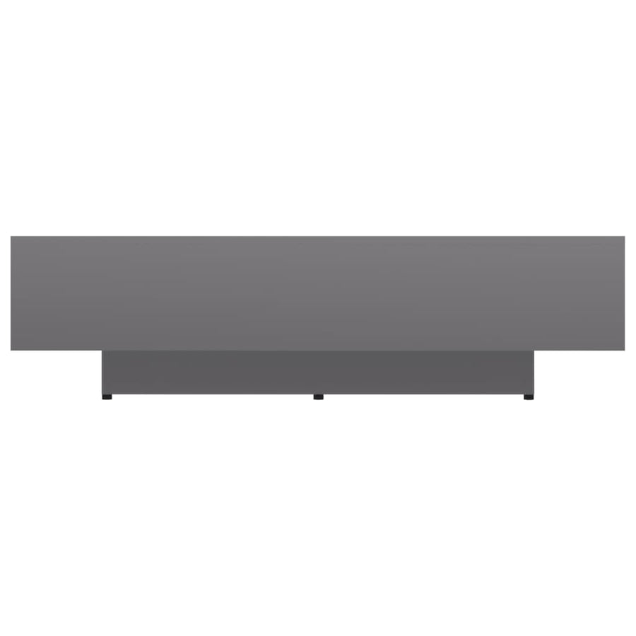 Coffee Table High Gloss Grey 115x60x31 cm Engineered Wood