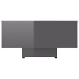 Coffee Table High Gloss Grey 115x60x31 cm Engineered Wood - Top-Down View