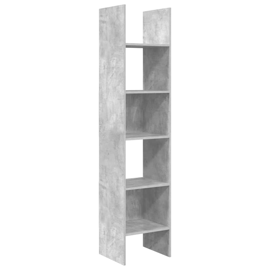 Book Cabinet Concrete Grey 40x35x180 cm Engineered Wood