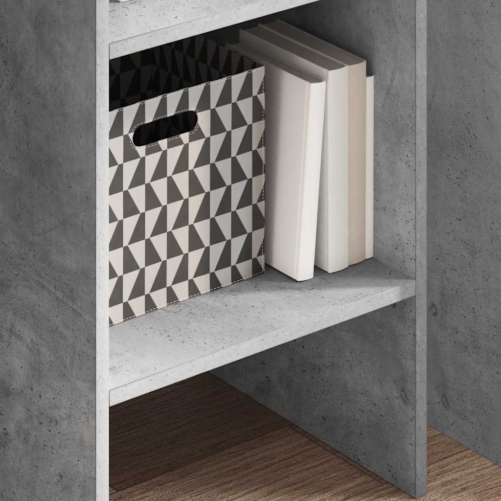 Book Cabinet Concrete Grey 40x35x180 cm Engineered Wood