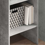 Book Cabinet Concrete Grey 40x35x180 cm Engineered Wood