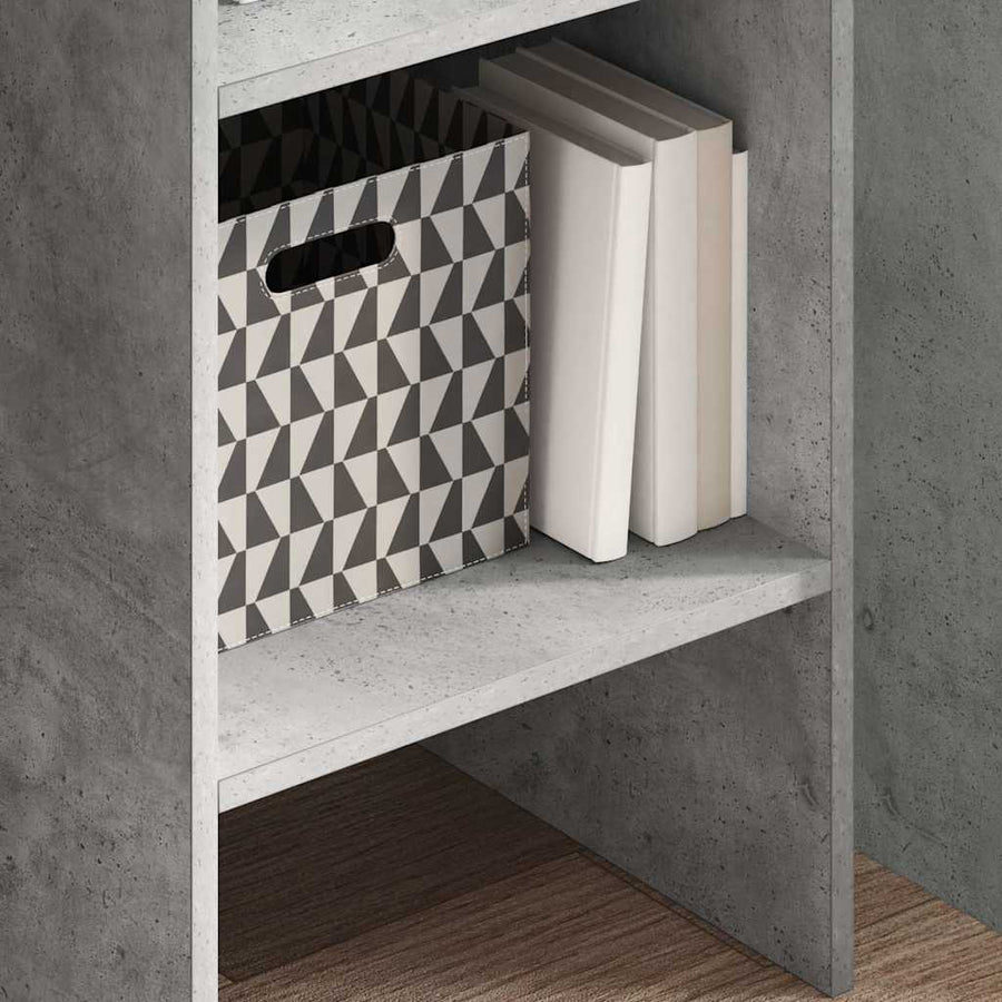 Book Cabinet Concrete Grey 40x35x180 cm Engineered Wood