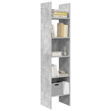 Book Cabinet Concrete Grey 40x35x180 cm Engineered Wood