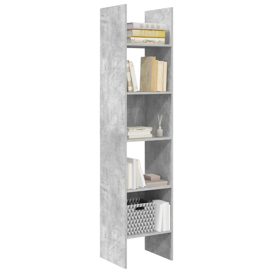 Book Cabinet Concrete Grey 40x35x180 cm Engineered Wood