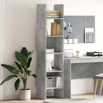Book Cabinet Concrete Grey 40x35x180 cm Engineered Wood