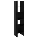 Book Cabinet High Gloss Black 40x35x180 cm Engineered Wood - Front View