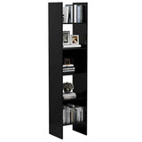 Book Cabinet High Gloss Black 40x35x180 cm Engineered Wood - 45-Degree Angle