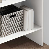 Book Cabinet White 60x35x180 cm Engineered Wood - Side View