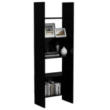 Book Cabinet Black 60x35x180 cm Engineered Wood - 45-Degree Angle
