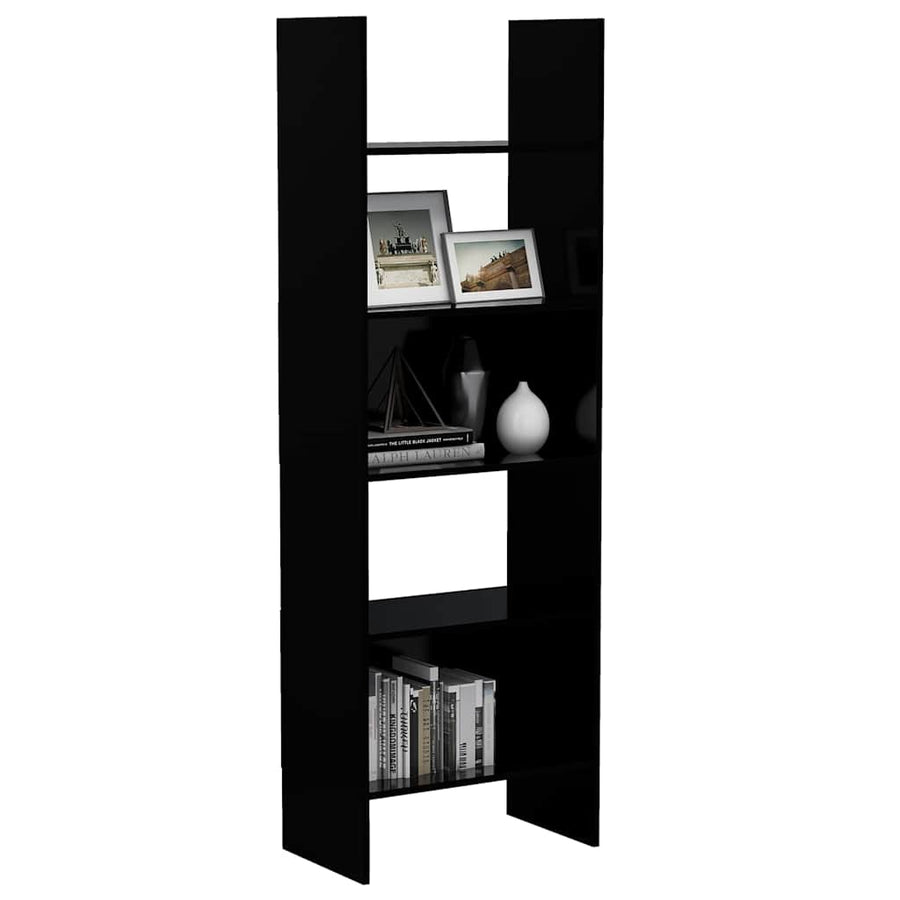 Book Cabinet Black 60x35x180 cm Engineered Wood