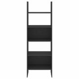 Book Cabinet Grey 60x35x180 cm Engineered Wood - Side View