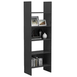 Book Cabinet Grey 60x35x180 cm Engineered Wood - 45-Degree Angle