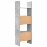 Book Cabinet Concrete Grey 60x35x180 cm Engineered Wood - Close-Up Angle