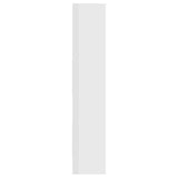 Book Cabinet High Gloss White 60x35x180 cm Engineered Wood