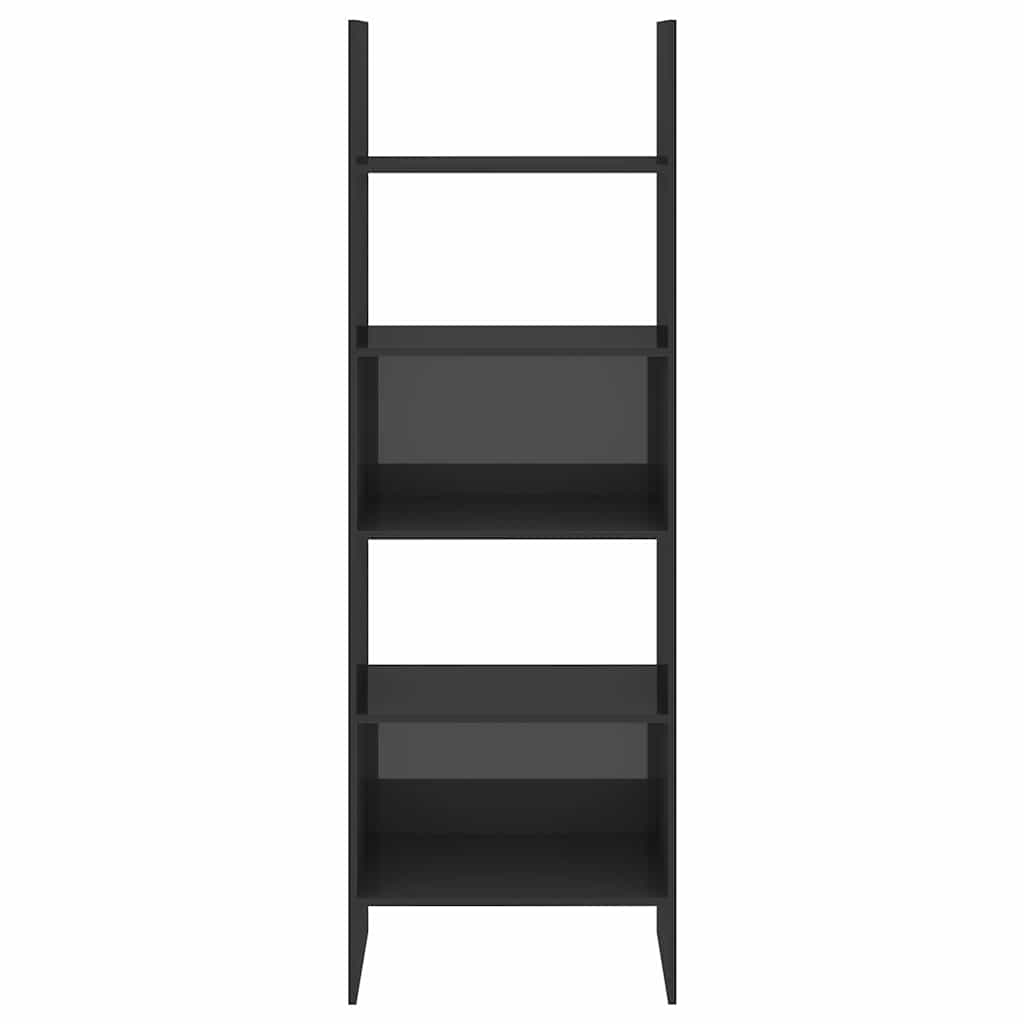 Book Cabinet High Gloss Grey 60x35x180 cm Engineered Wood