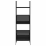 Book Cabinet High Gloss Grey 60x35x180 cm Engineered Wood - Side View