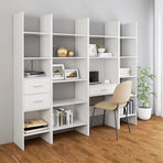 Book Cabinet White 40x35x180 cm Engineered Wood