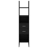 Book Cabinet Black 40x35x180 cm Engineered Wood