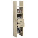 Book Cabinet Sonoma Oak 40x35x180 cm Engineered Wood - Close-Up Angle