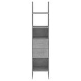 Book Cabinet Concrete Grey 40x35x180 cm Engineered Wood - Top-Down View