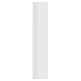 Book Cabinet High Gloss White 40x35x180 cm Engineered Wood