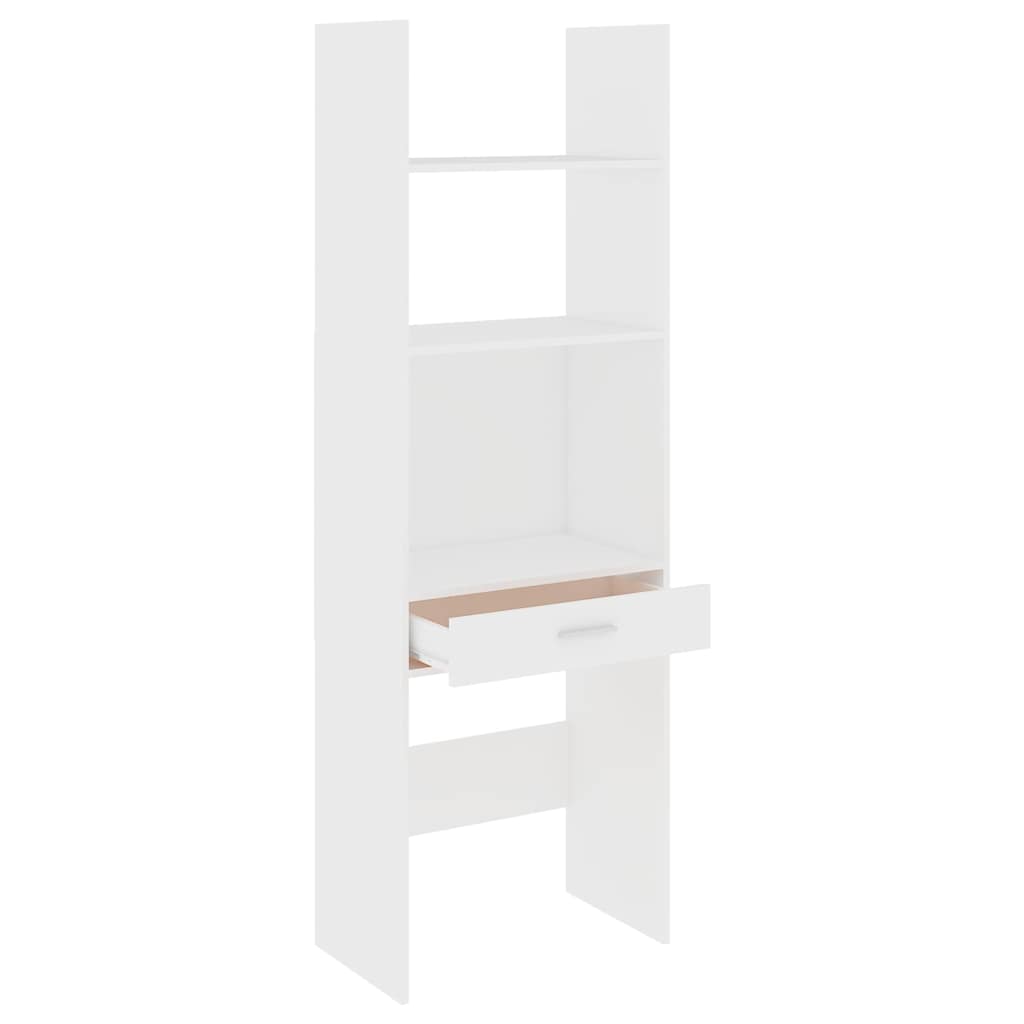 Book Cabinet White 60x35x180 cm Engineered Wood