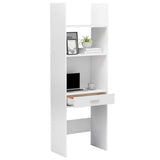Book Cabinet White 60x35x180 cm Engineered Wood
