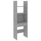 Book Cabinet Concrete Grey 60x35x180 cm Engineered Wood - Front View