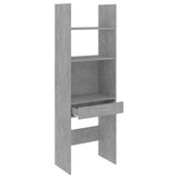 Book Cabinet Concrete Grey 60x35x180 cm Engineered Wood - Side View