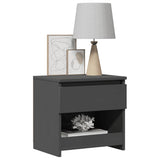 Bedside Cabinets 2 pcs Grey 40x30x39 cm Engineered Wood