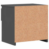 Bedside Cabinets 2 pcs Grey 40x30x39 cm Engineered Wood - Close-Up Angle