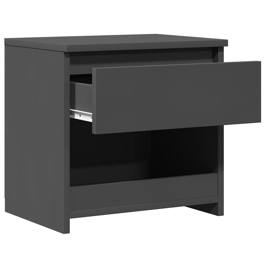 Bedside Cabinets 2 pcs Grey 40x30x39 cm Engineered Wood