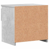 Bedside Cabinet Concrete Grey 40x30x39 cm Engineered Wood - Rear View