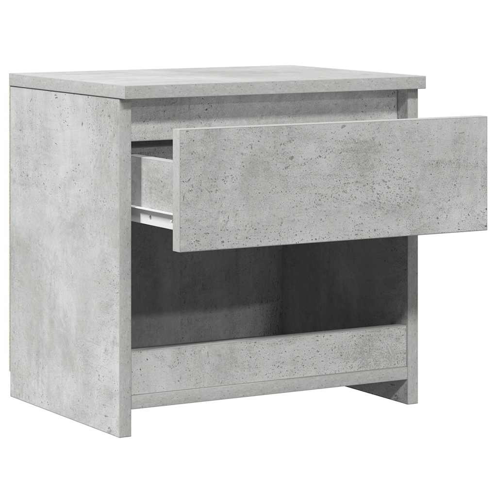 Bedside Cabinet Concrete Grey 40x30x39 cm Engineered Wood