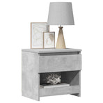 Bedside Cabinets 2 pcs Concrete Grey 40x30x39cm Engineered Wood