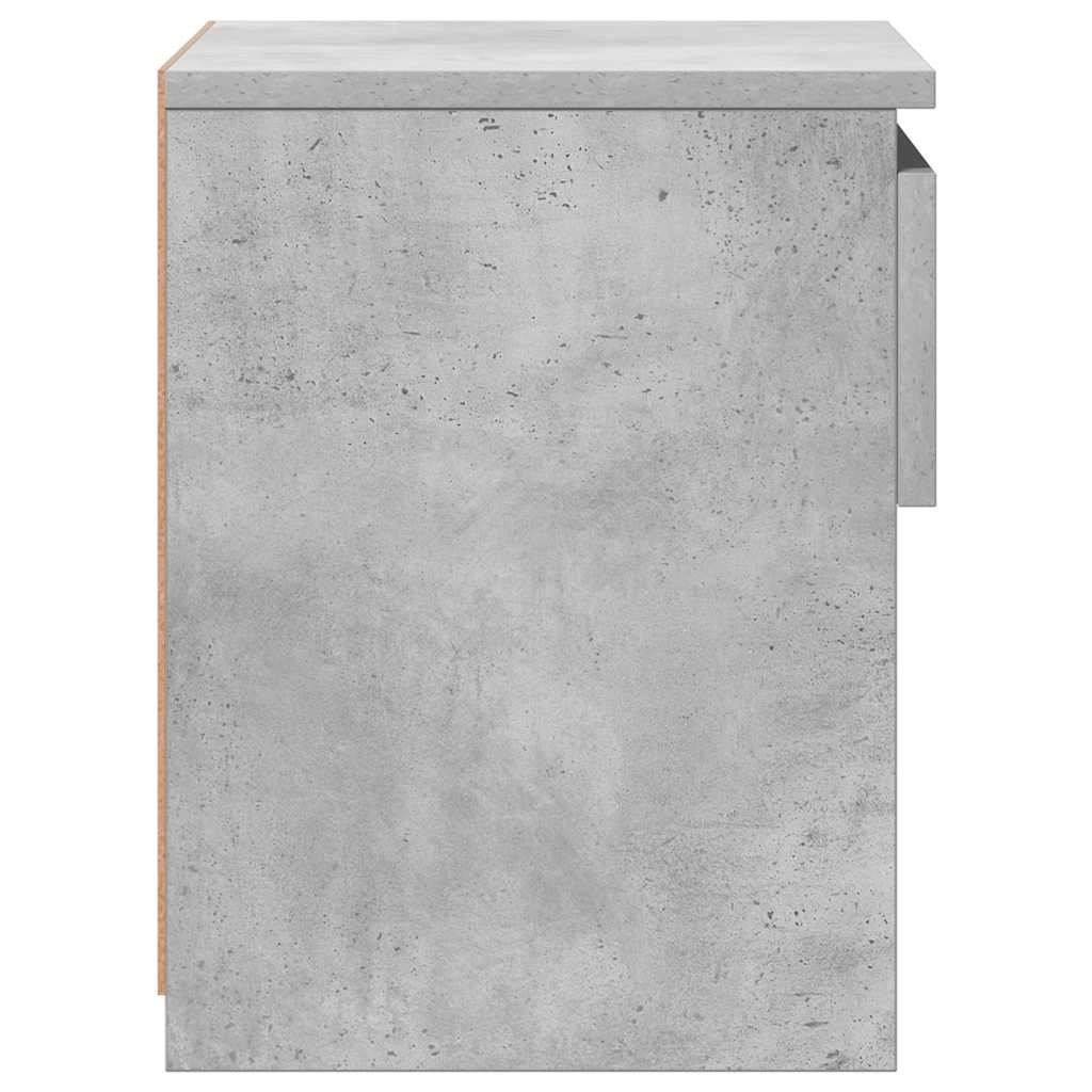 Bedside Cabinets 2 pcs Concrete Grey 40x30x39cm Engineered Wood