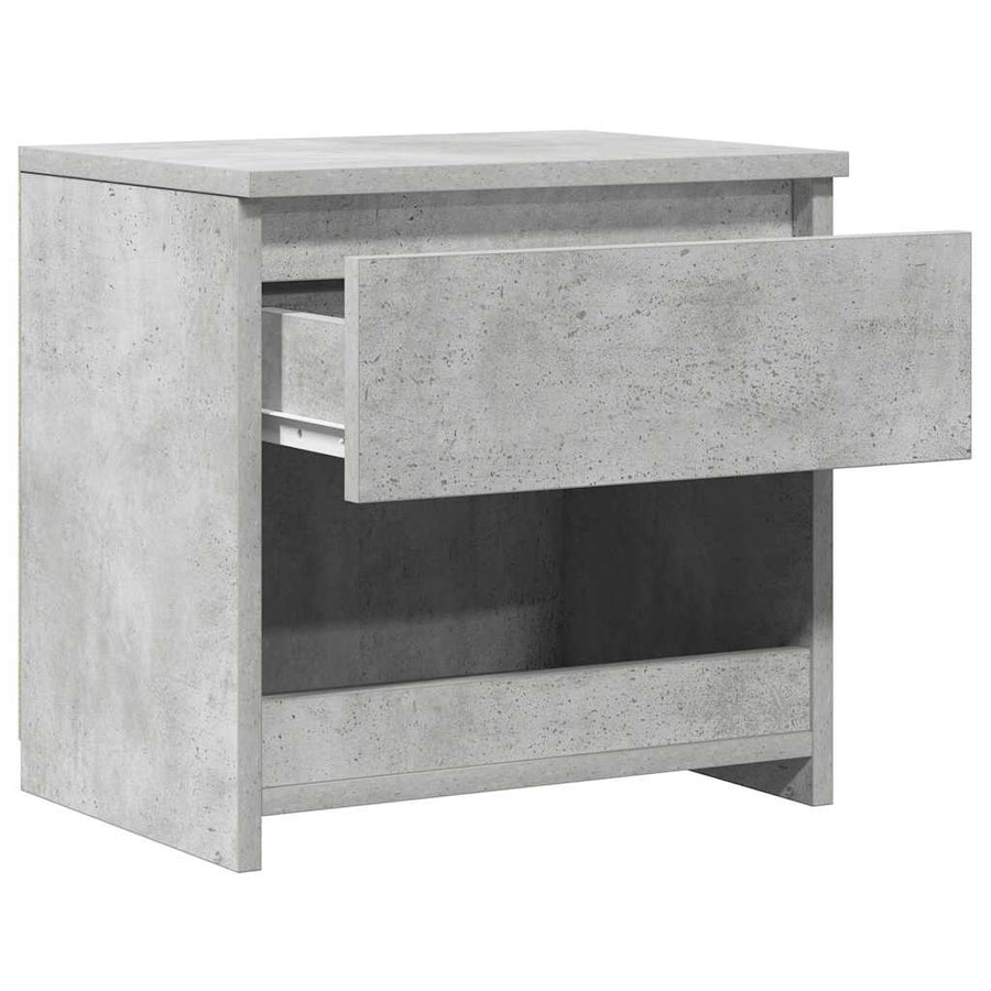 Bedside Cabinets 2 pcs Concrete Grey 40x30x39cm Engineered Wood