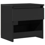 Bedside Cabinet High Gloss Black 40x30x39 cm Engineered Wood