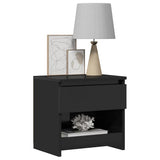 Bedside Cabinet High Gloss Black 40x30x39 cm Engineered Wood