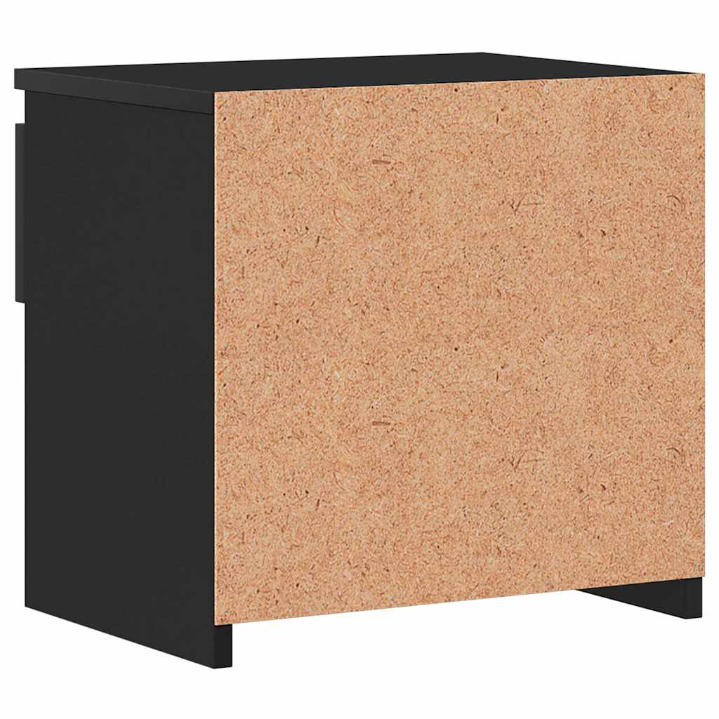 Bedside Cabinet High Gloss Black 40x30x39 cm Engineered Wood