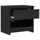 Bedside Cabinet High Gloss Black 40x30x39 cm Engineered Wood