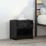 Bedside Cabinet High Gloss Black 40x30x39 cm Engineered Wood