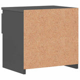 Bedside Cabinet High Gloss Grey 40x30x39 cm Engineered Wood