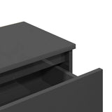 Bedside Cabinet High Gloss Grey 40x30x39 cm Engineered Wood