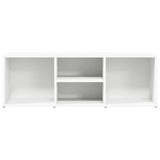 Shoe Storage Bench White 105x35x35 cm Engineered Wood - Top-Down View