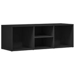 Shoe Storage Bench Black 102x35x35 cm Engineered Wood